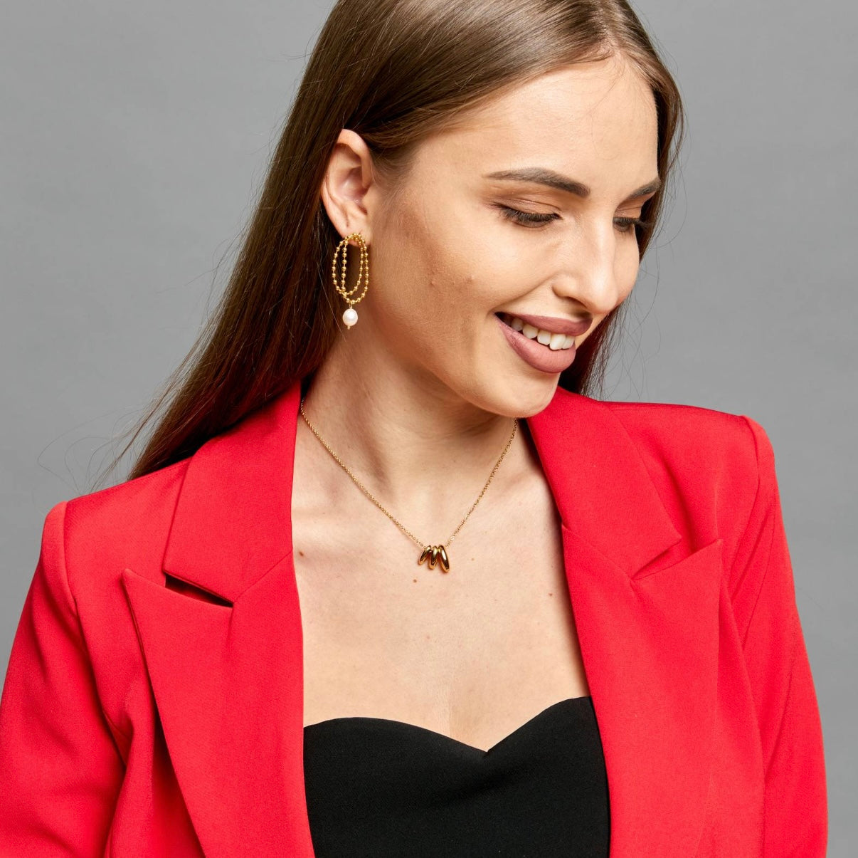 Beaded Earrings with Natural fresh pearl