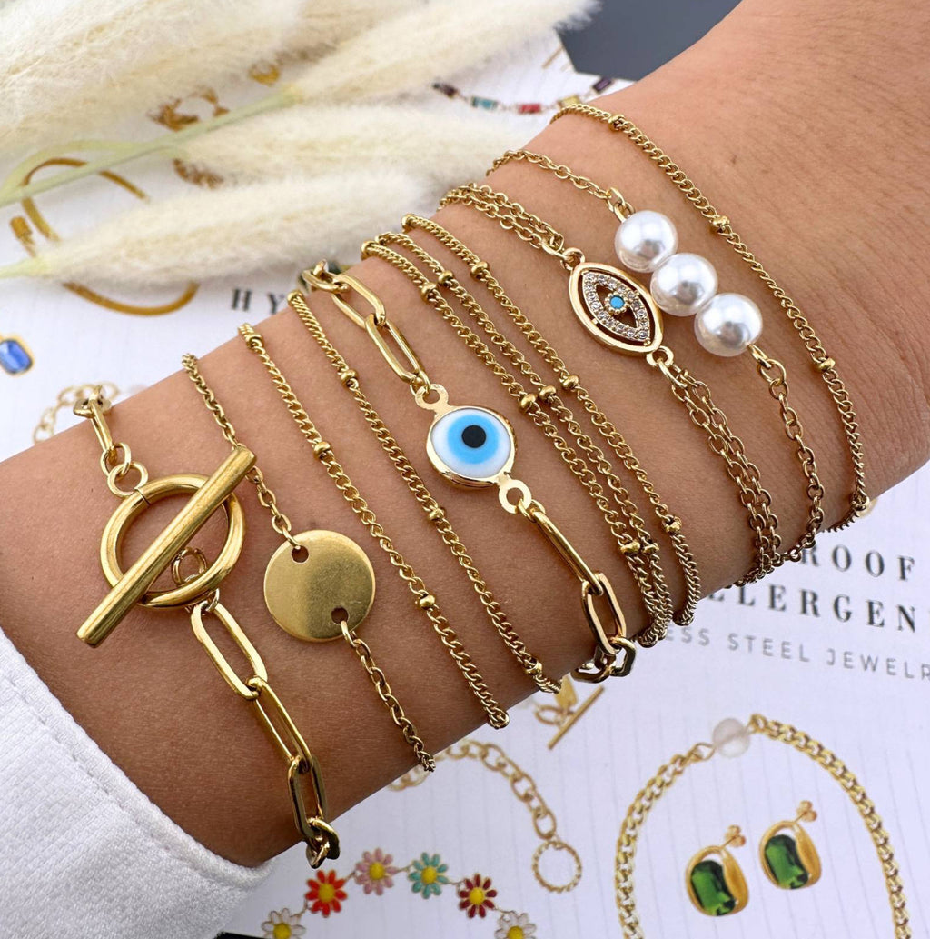 Three Layer Golden Bracelet