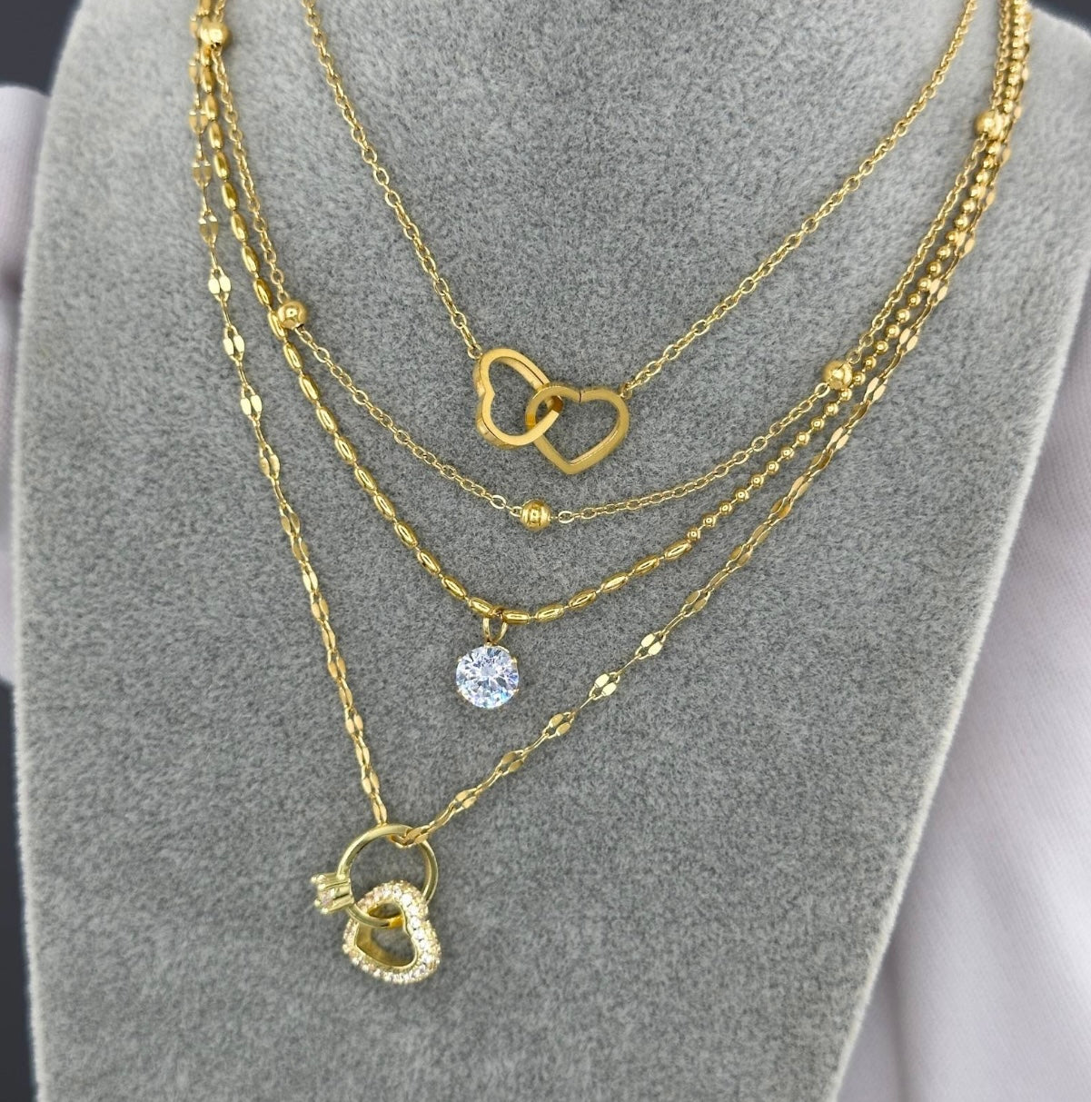 Twin hearts Necklace