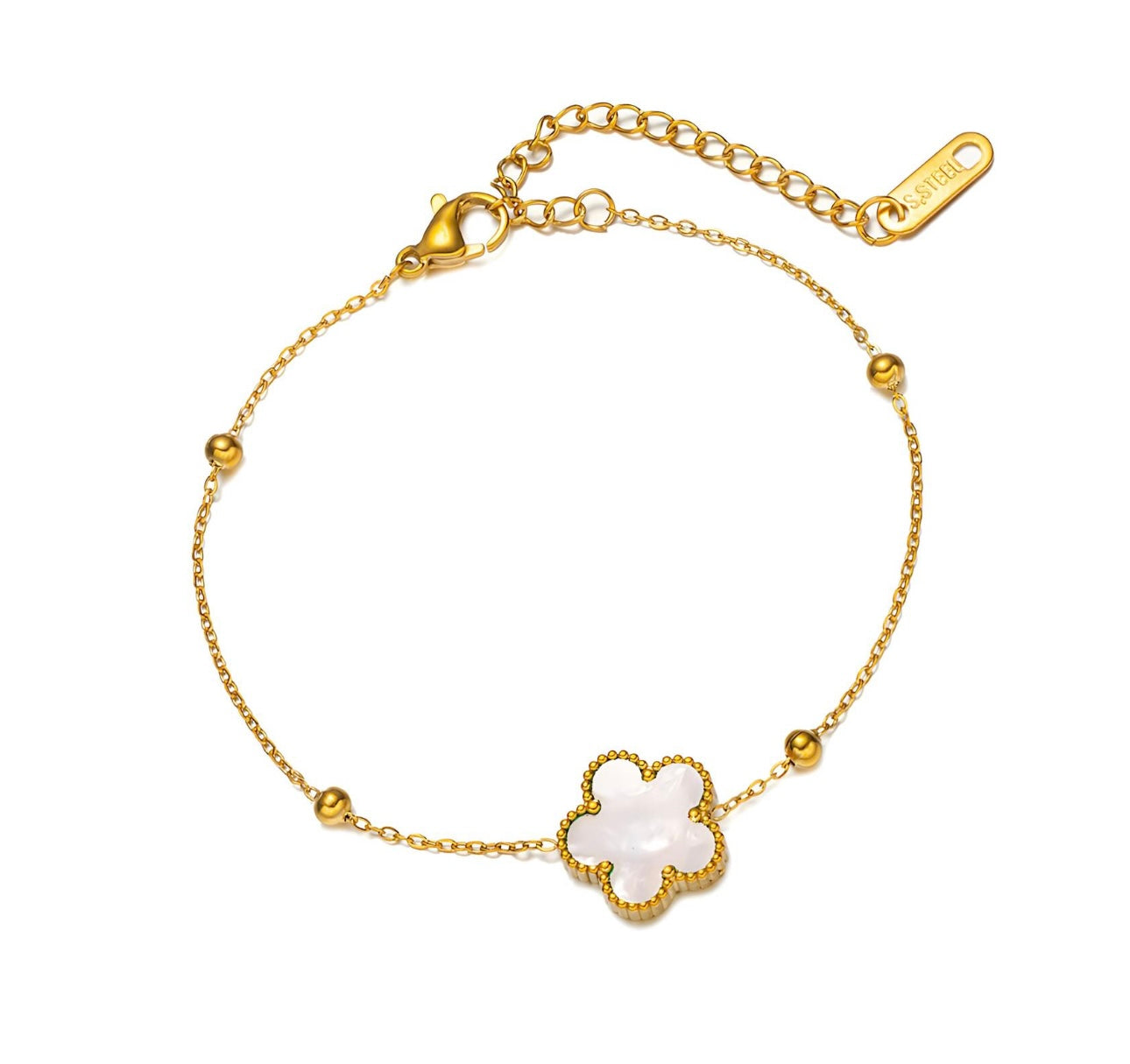 White Flower Bracelet